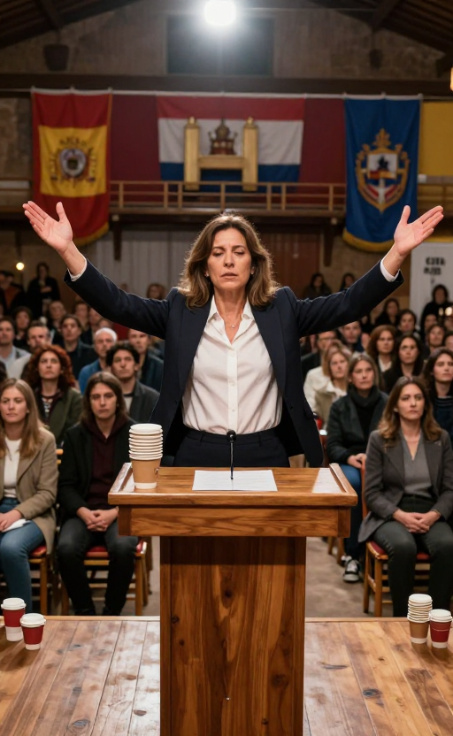 Lara Martínez activa protocolo de hipnosis colectivo para convencer a cada militante