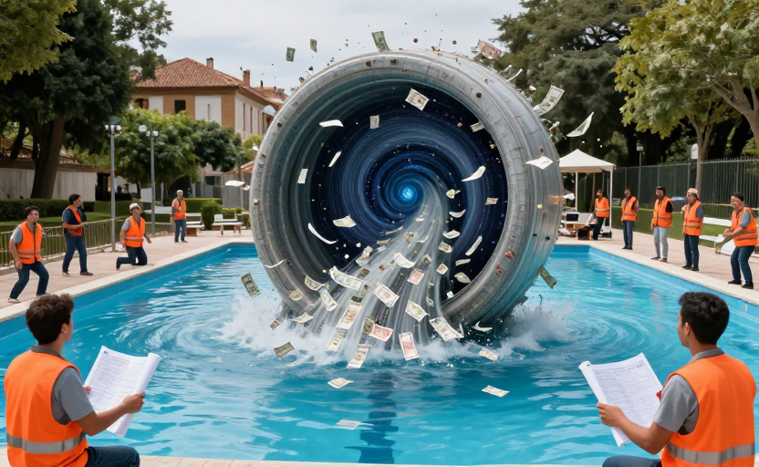 ¿Un baño o un portal interdimensional? El presupuesto de las pisquinas de Oviedo llega a niveles 'cósmicos'