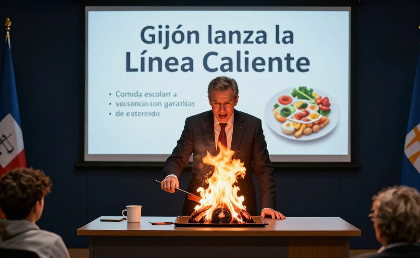 Gijón lanza la 'Línea Caliente': Comida escolar a velocidad volcánica y con garantías de calor extremo