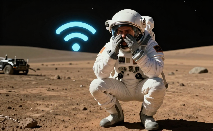 El primer influencer humano llega a Marte y se queja del mal Wi-Fi