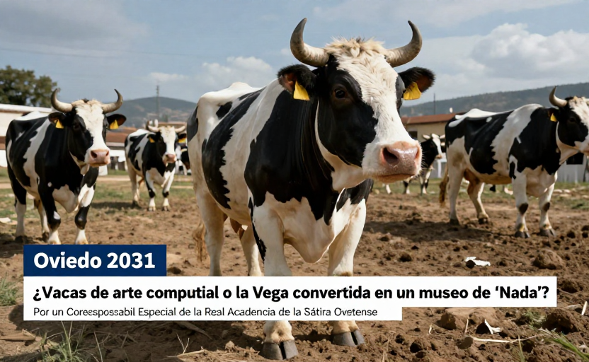 Oviedo 2031: ¿Vacas de arte conceptual o la Vega convertida en un museo de 'Nada'?