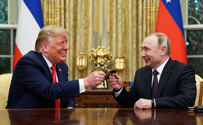 Trump suspende sanciones para Putin y propone intercambio de autógrafos y peluquines