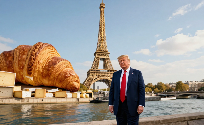 Trump anuncia que París se convertirá en el nuevo centro de Croissants de la Libertad