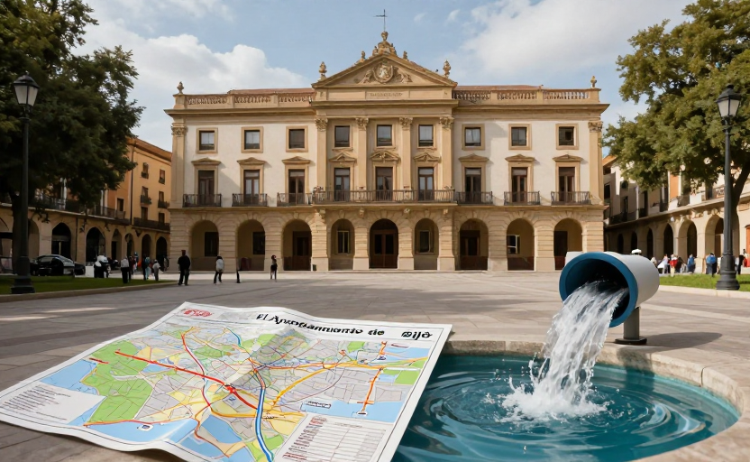 El Ayuntamiento de Gijón Instala Canes de Agua en el Parque de El Campín para Combatir la Sequía