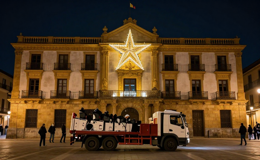 El Ayuntamiento de Gijón traslada la Estrella de Navidad al Molinón