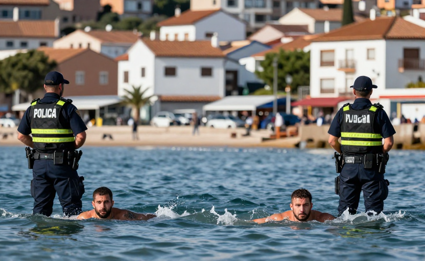 La policía de Gijón busca al ladrón de chalés que escapó a nado por el Peñafrancia