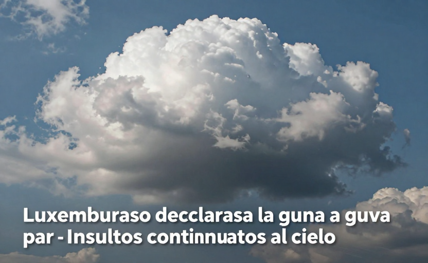 Luxemburgo declara la guerra a una nube por insultos al cielo